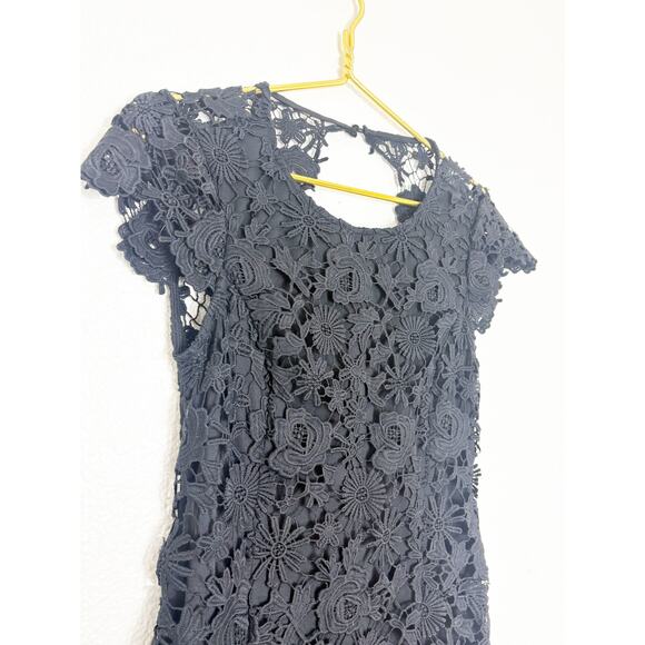 Lulus Romance Language Black Backless Lace Dress Size Medium Cocktail Wedding - Picture 6 of 13